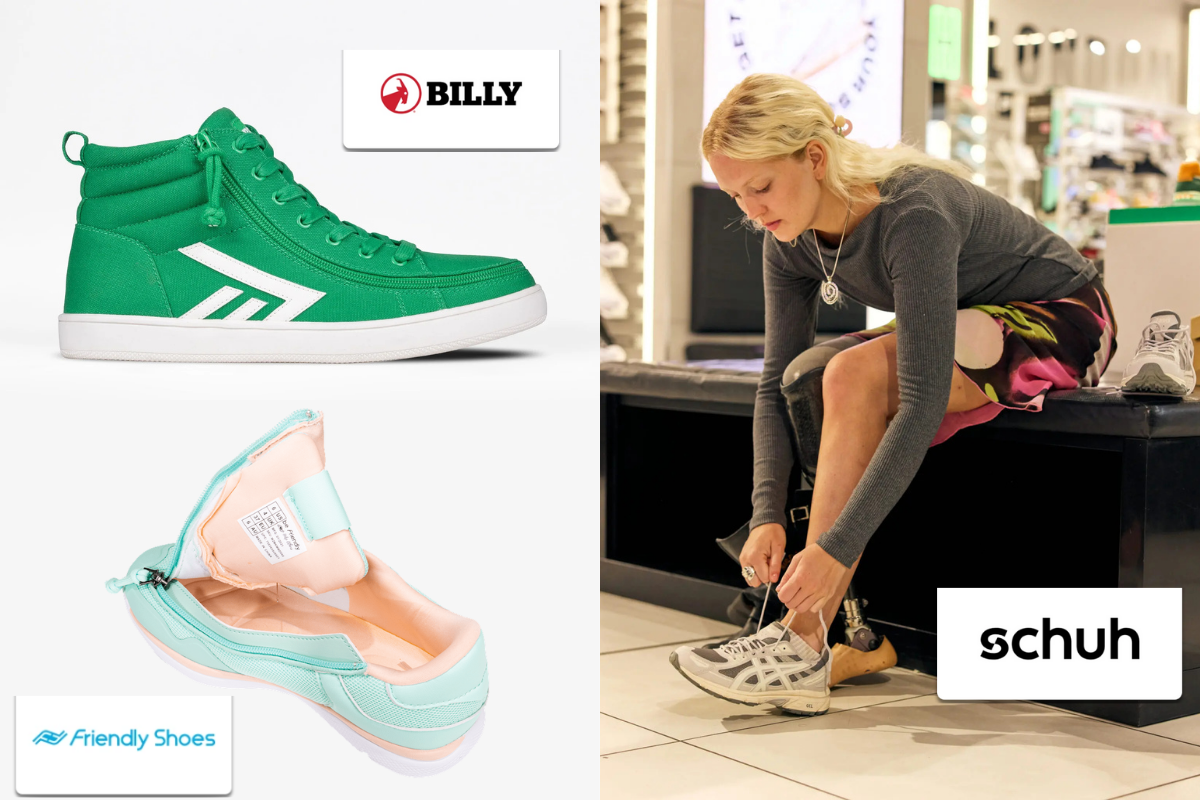 Shoes shown from selected footwear brands including Billy Boots Friendly Shoes and Shut